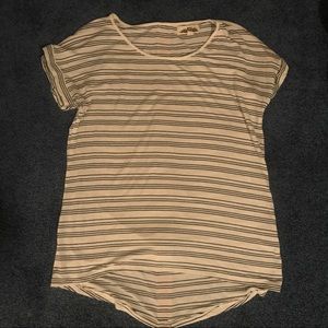 Black and white stripe T